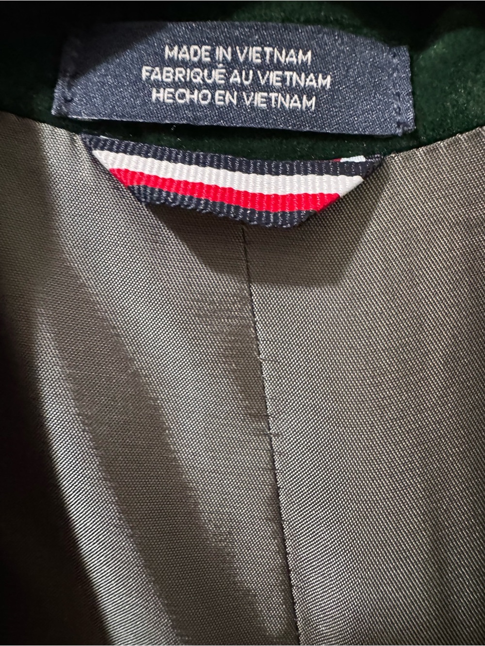 NEVER WORN Tommy Hilfiger Dark Green Velvet Sport Coat Blazer - Boys (Size 14) - Picture 8 of 8